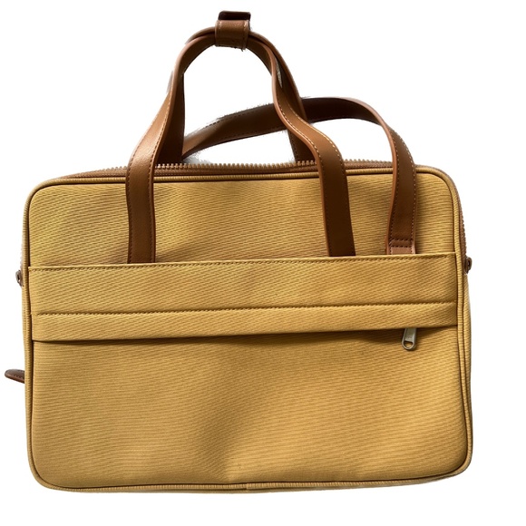 Tomtoc Laptop Shoulder Bag Holds 13" Computer H22 Water Repellent Yellow Pockets - Picture 2 of 9